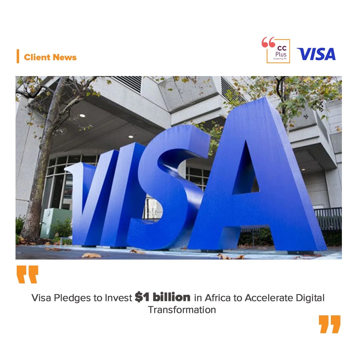 Visa Pledges to Invest $1 billion in Africa to Accelerate Digital Transformation
