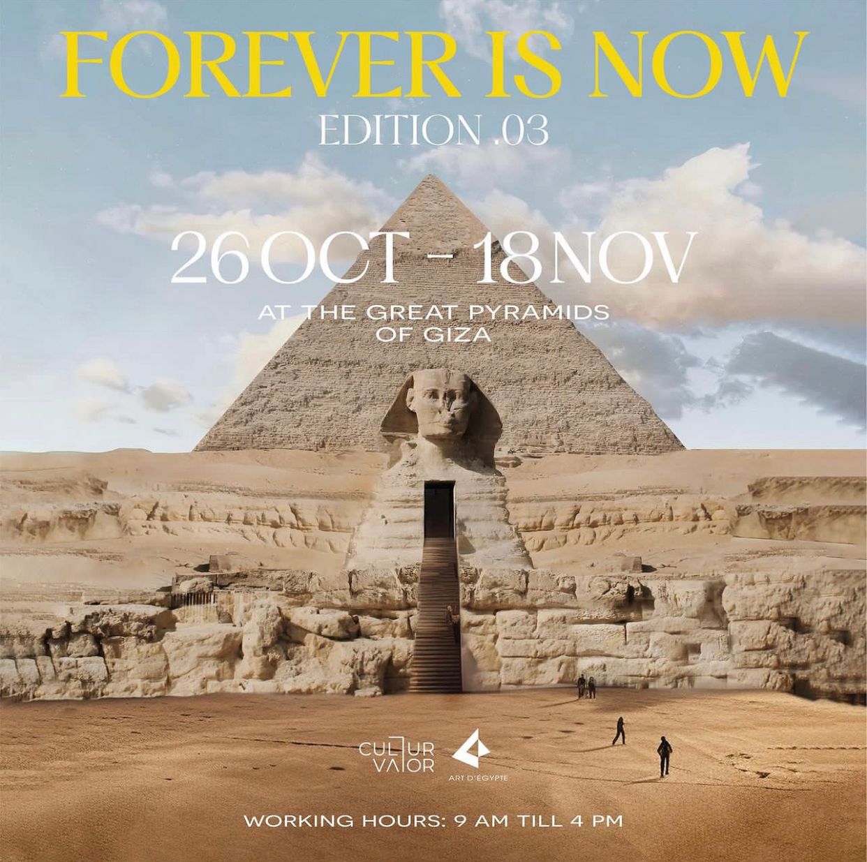 The 3rd Edition of Forever Is Now is set to take place at the  Great Pyramids of Giza Plateau this October 2023