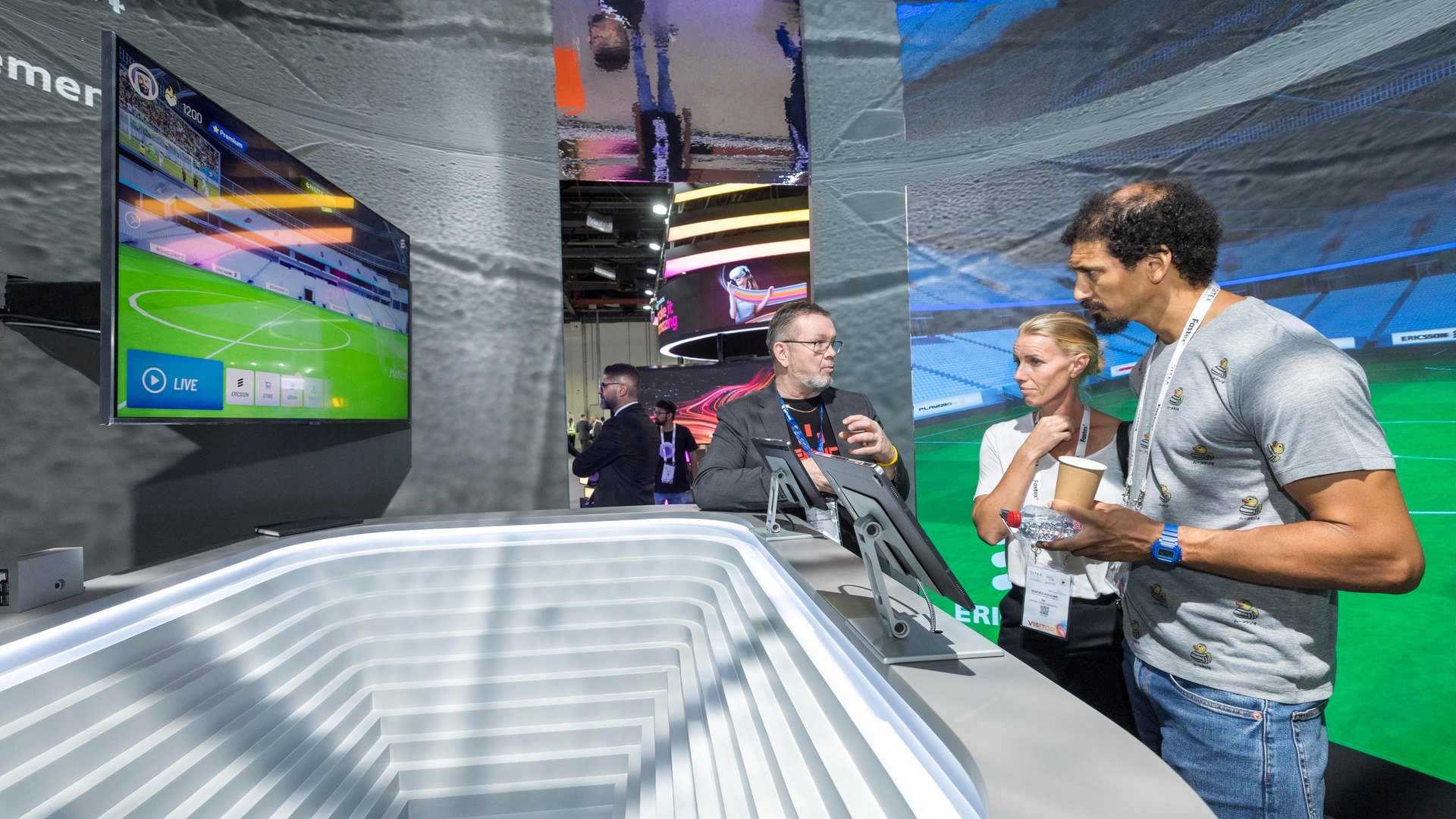 Ericsson catches visitors’ attention at GITEX Global 2023 with its immersive sports demo