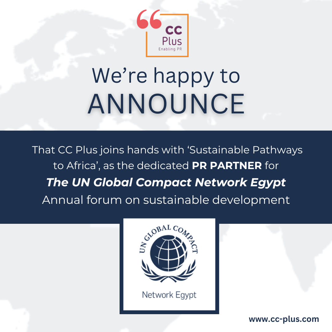 CC PLUS PR Partner for The UN Global Compact Network Egypt!